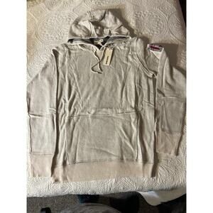 Diesel Men’s Beige Hoodie with Logo Patch – Size L With Pocket